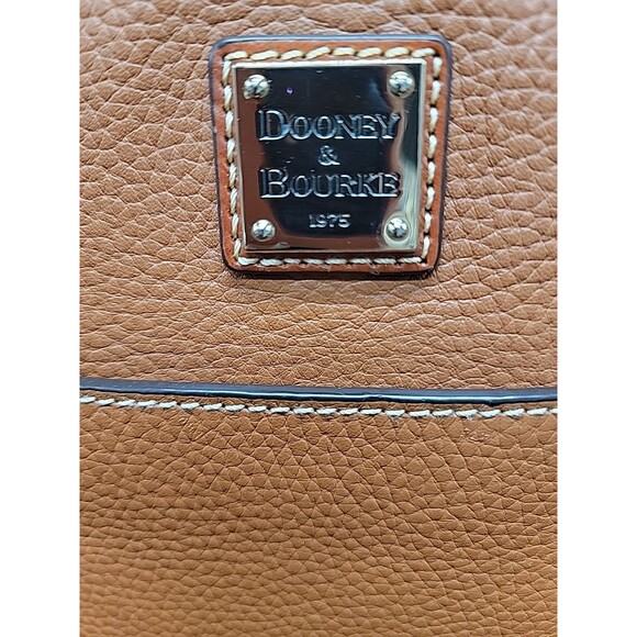 Dooney And Bourke Pebble Leather Lexington Shopper Bag Caramel 13x10x4 - Picture 2 of 14